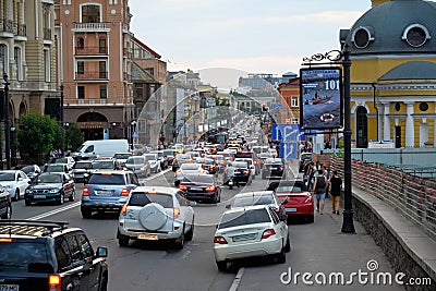 Podil neighborhood in Kyiv, Ukraine Editorial Stock Photo